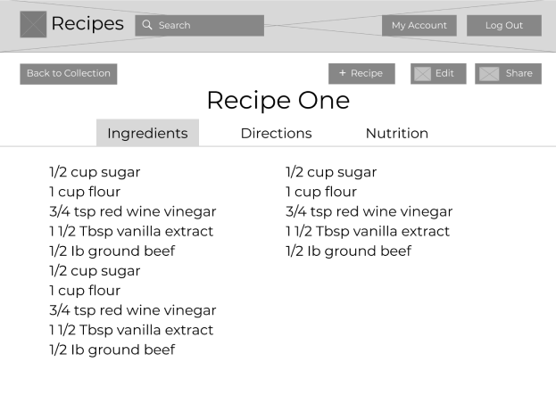 Heirloom Wireframe